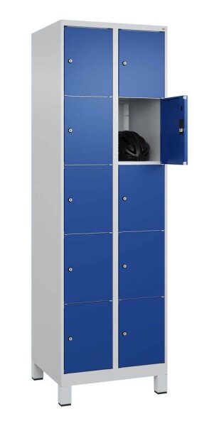 CP Schließfachschrank Classic Plus enzianblau, lichtgrau 080010-205 S10003, 10 Schließfächer 60,0 x 50,0 x 195,0 cm