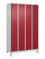 CP Schließfachschrank Classic Plus lichtgrau, rubinrot 080010-403 S10001, 12 Schließfächer 120,0 x 50,0 x 195,0 cm