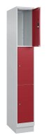 CP Schließfachschrank Classic PLUS lichtgrau, rubinrot 080020-103 S10001, 3 Schließfächer 30,0 x 50,0 x 195,0 cm