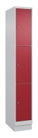 CP Schließfachschrank Classic PLUS lichtgrau, rubinrot 080020-103 S10001, 3 Schließfächer 30,0 x 50,0 x 195,0 cm
