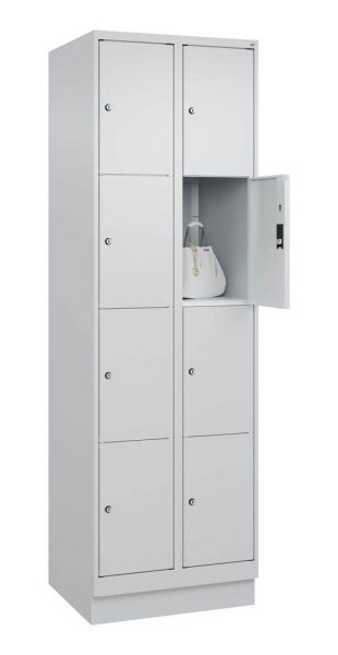 CP Schließfachschrank Classic PLUS lichtgrau 080020-204 S10009, 8 Schließfächer 60,0 x 50,0 x 185,0 cm