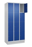 CP Schließfachschrank Classic PLUS enzianblau, lichtgrau 080020-304 S10003, 4 Schließfächer 90,0 x 50,0 x 185,0 cm
