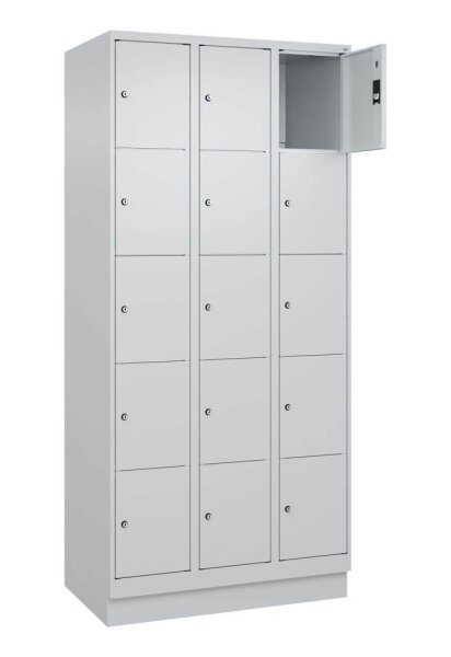 CP Schließfachschrank Classic PLUS lichtgrau 080020-305 S10009, 15 Schließfächer 90,0 x 50,0 x 195,0 cm