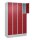 CP Schließfachschrank Classic PLUS lichtgrau, rubinrot 080020-403 S10001, 12 Schließfächer 120,0 x 50,0 x 195,0 cm