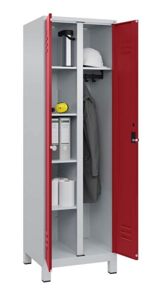 CP Spind Classic Plus lichtgrau, rubinrot 080610-20 S10001, 1 Schließfach 60,0 x 50,0 x 195,0 cm