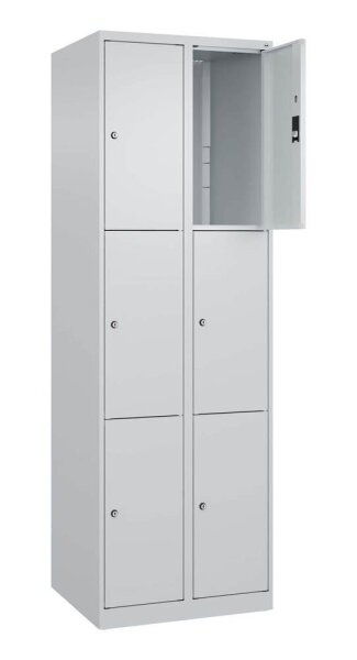 CP Schließfachschrank Classic Plus lichtgrau 080000-203 S10008, 6 Schließfächer 60,0 x 50,0 x 185,0 cm