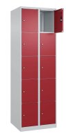 CP Schließfachschrank Classic Plus lichtgrau, rubinrot 080000-205 S10001, 10 Schließfächer 60,0 x 50,0 x 185,0 cm