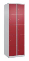 CP Schließfachschrank Classic Plus lichtgrau, rubinrot 080000-205 S10001, 10 Schließfächer 60,0 x 50,0 x 185,0 cm