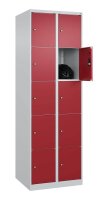 CP Schließfachschrank Classic Plus lichtgrau, rubinrot 080000-205 S10001, 10 Schließfächer 60,0 x 50,0 x 185,0 cm