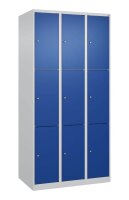 CP Schließfachschrank Classic Plus enzianblau, lichtgrau 080000-303 S10003, 9 Schließfächer 90,0 x 50,0 x 185,0 cm