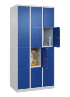 CP Schließfachschrank Classic Plus enzianblau, lichtgrau 080000-304 S10003, 12 Schließfächer 90,0 x 50,0 x 185,0 cm