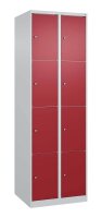 CP Schließfachschrank Classic Plus lichtgrau, rubinrot 080000-204 S10001, 8 Schließfächer 60,0 x 50,0 x 185,0 cm