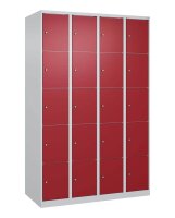 CP Schließfachschrank Classic Plus lichtgrau, rubinrot 080000-405 S10001, 20 Schließfächer 120,0 x 50,0 x 185,0 cm