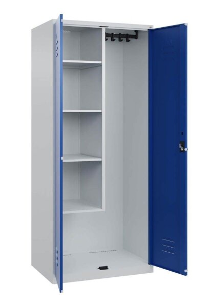 CP Putzmittelschrank Classic PLUS 080100-02 S10003 enzianblau, lichtgrau 4 Fachböden 80,0 x 50,0 x 185,0 cm, aufgebaut, 1 St.