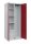 CP Putzmittelschrank Classic PLUS 080100-02 S10001 lichtgrau, rubinrot 4 Fachböden 80,0 x 50,0 x 185,0 cm, aufgebaut, 1 St.
