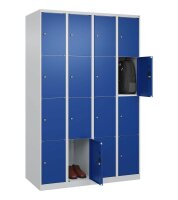 CP Schließfachschrank Classic Plus enzianblau, lichtgrau 080000-404 S10003, 16 Schließfächer 120,0 x 50,0 x 185,0 cm