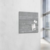 SIGEL Glas-Magnettafel artverum® 48,0 x 48,0 cm Design Sichtbeton
