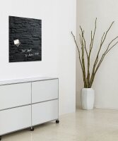 SIGEL Glas-Magnettafel artverum® 48,0 x 48,0 cm Design Schiefer-Stone