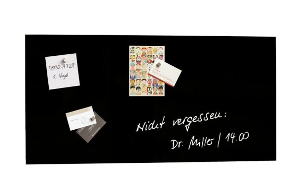 SIGEL Glas-Magnettafel artverum® 91,0 x 46,0 cm schwarz