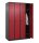 CP Spind Classic Plus rubinrot, schwarzgrau 080000-40 S10058, 4 Schließfächer 120,0 x 50,0 x 185,0 cm