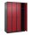 CP Spind Classic Plus rubinrot, schwarzgrau 080000-40 S10058, 4 Schließfächer 120,0 x 50,0 x 185,0 cm
