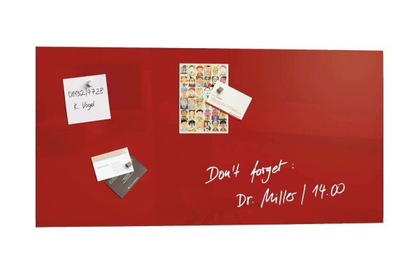 SIGEL Glas-Magnettafel artverum® 91,0 x 46,0 cm rot