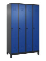 CP Spind Classic Plus enzianblau, schwarzgrau 080010-40 S10061, 4 Schließfächer 120,0 x 50,0 x 195,0 cm
