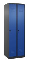 CP Spind Classic Plus enzianblau, schwarzgrau 080000-20 S10077, 2 Schließfächer 60,0 x 50,0 x 185,0 cm