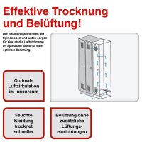 CP Spind Classic Plus enzianblau, schwarzgrau 080000-20 S10077, 2 Schließfächer 60,0 x 50,0 x 185,0 cm