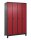 CP Spind Classic Plus rubinrot, schwarzgrau 080010-40 S10062, 4 Schließfächer 120,0 x 50,0 x 195,0 cm