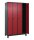 CP Spind Classic Plus rubinrot, schwarzgrau 080010-40 S10062, 4 Schließfächer 120,0 x 50,0 x 195,0 cm