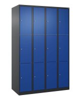 CP Schließfachschrank Classic Plus enzianblau, schwarzgrau 080000-403 S10033, 12 Schließfächer 120,0 x 50,0 x 185,0 cm
