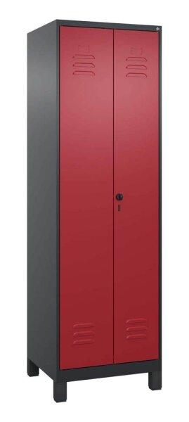 CP Spind Classic Plus rubinrot, schwarzgrau 080610-20 S10071, 1 Schließfach 60,0 x 50,0 x 195,0 cm