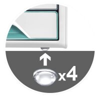 cep Schubladenbox Smoove  weiß/grau/grün 1071110571, DIN A4 mit 5 Schubladen, 1 St.