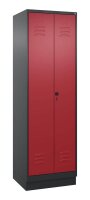 CP Spind Classic PLUS rubinrot, schwarzgrau 080620-20 S10065, 1 Schließfach 60,0 x 50,0 x 195,0 cm