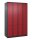 CP Schließfachschrank Classic Plus rubinrot, schwarzgrau 080000-403 S10034, 12 Schließfächer 120,0 x 50,0 x 185,0 cm