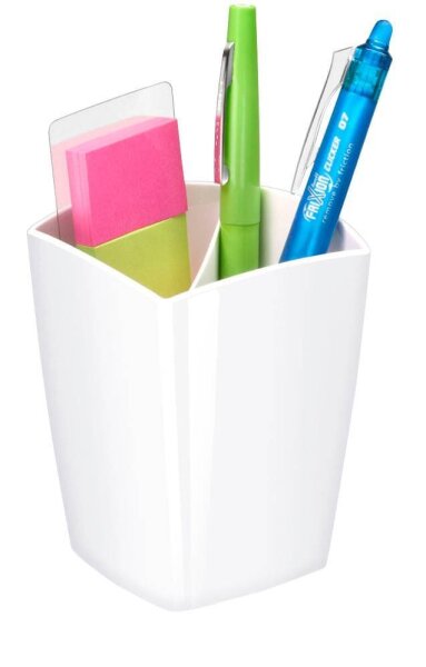 cep Stiftehalter Riviera polarweiß Polystyrol 2 Fächer 7,4 x 7,4 x 9,5 cm