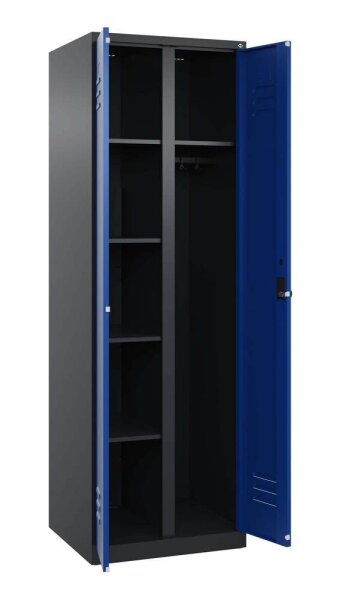CP Spind Classic Plus enzianblau, schwarzgrau 080600-20 S10046, 1 Schließfach 60,0 x 50,0 x 185,0 cm