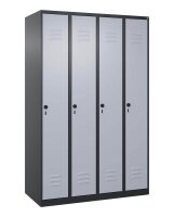 CP Spind Classic Plus schwarzgrau, weißaluminium 080000-40 S10091, 4 Schließfächer 120,0 x 50,0 x 185,0 cm