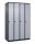 CP Spind Classic Plus schwarzgrau, weißaluminium 080000-40 S10091, 4 Schließfächer 120,0 x 50,0 x 185,0 cm