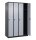 CP Spind Classic Plus schwarzgrau, weißaluminium 080000-40 S10091, 4 Schließfächer 120,0 x 50,0 x 185,0 cm