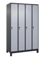 CP Spind Classic Plus schwarzgrau, weißaluminium 080010-40 S10072, 4 Schließfächer 120,0 x 50,0 x 195,0 cm