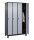CP Spind Classic Plus schwarzgrau, weißaluminium 080010-40 S10072, 4 Schließfächer 120,0 x 50,0 x 195,0 cm