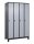 CP Spind Classic Plus schwarzgrau, weißaluminium 080010-40 S10072, 4 Schließfächer 120,0 x 50,0 x 195,0 cm
