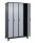 CP Spind Classic Plus schwarzgrau, weißaluminium 080010-40 S10072, 4 Schließfächer 120,0 x 50,0 x 195,0 cm