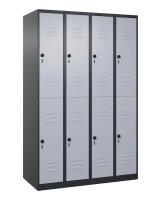 CP Spind Classic Plus schwarzgrau, weißaluminium 080300-40 S10118, 8 Schließfächer 120,0 x 50,0 x 185,0 cm