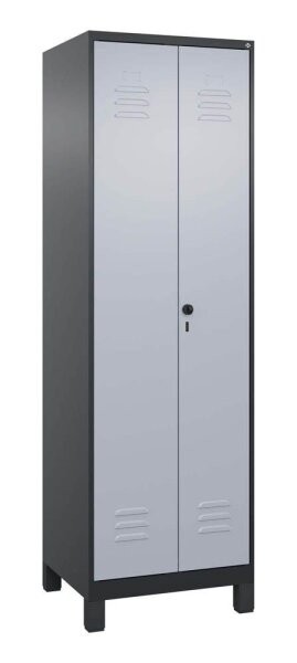 CP Spind Classic Plus schwarzgrau, weißaluminium 080610-20 S10074, 1 Schließfach 60,0 x 50,0 x 195,0 cm