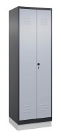 CP Spind Classic PLUS schwarzgrau, weißaluminium 080620-20 S10074, 1 Schließfach 60,0 x 50,0 x 195,0 cm