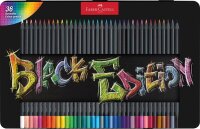 FABER-CASTELL Black Edition Buntstifte farbsortiert, 36 St.