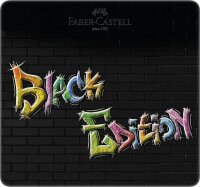 FABER-CASTELL Black Edition Buntstifte farbsortiert, 24 St.